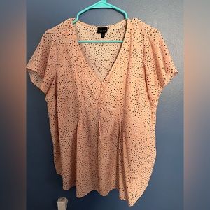 Torrid Pink Speckled Blouse - Plus Size 1X